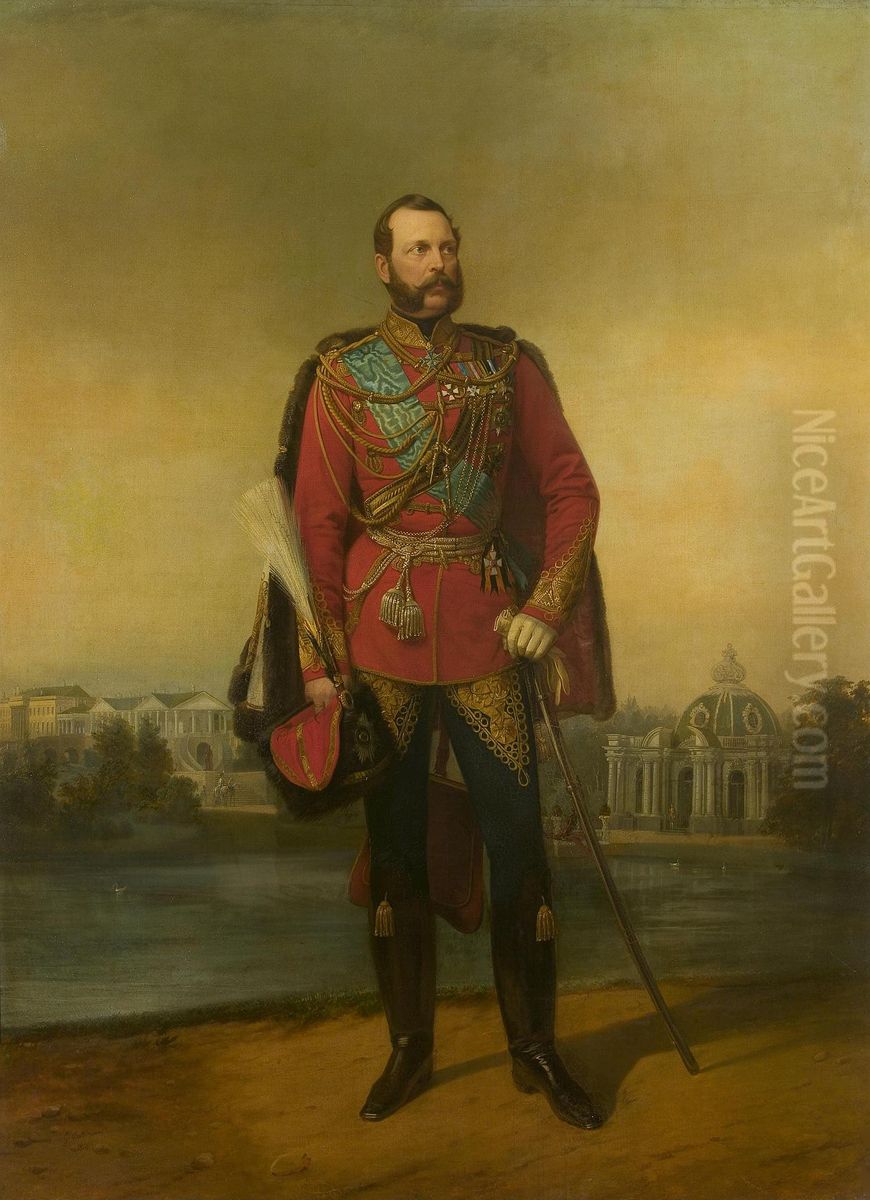Portret imperatora Aleksandra II Oil Painting by Georg von Bothmann