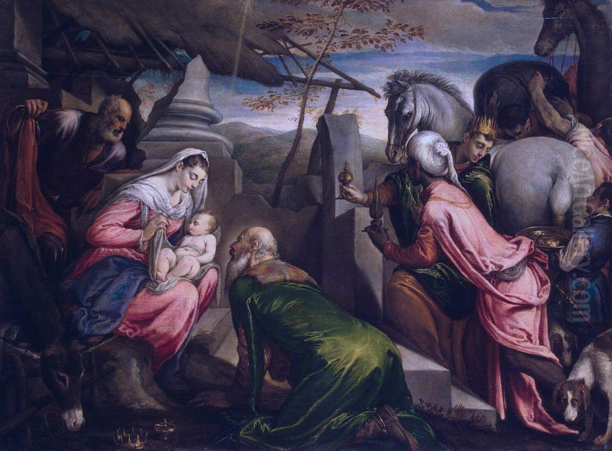 Adoration of the Magi Oil Painting by Francesco Bassano the Younger