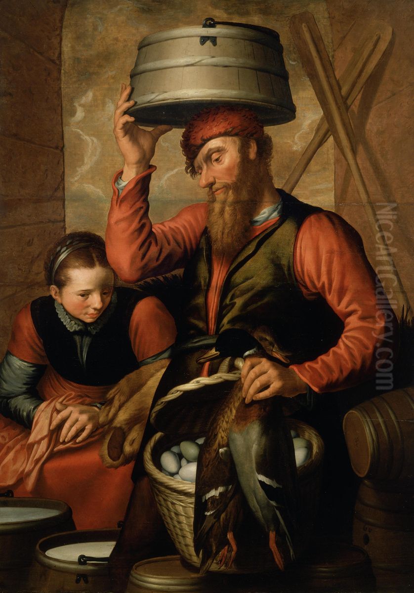 Seller of game Oil Painting by Pieter Aertsen