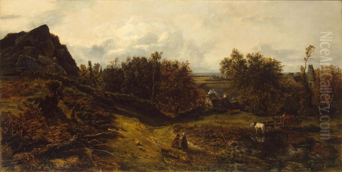 Vid v okrestnostah Granvilla Oil Painting by Theodore Rousseau
