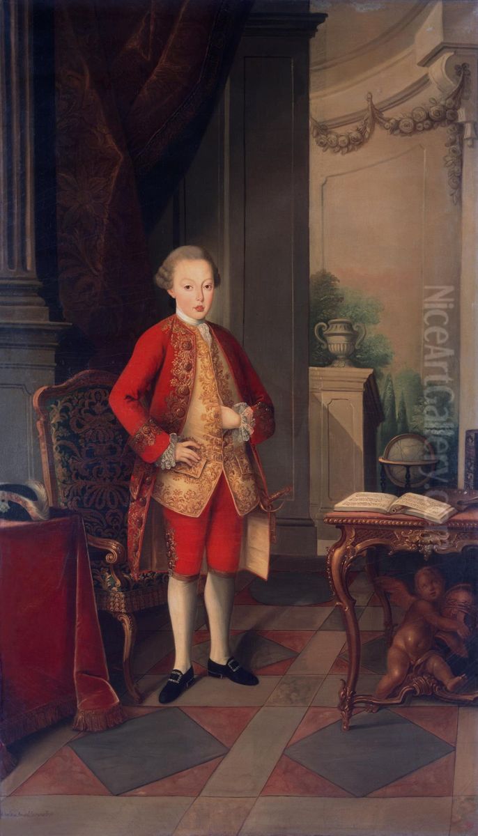 Portrait of Jose, Prince of Beira and Brazil Oil Painting by Miguel Antonio do Amaral