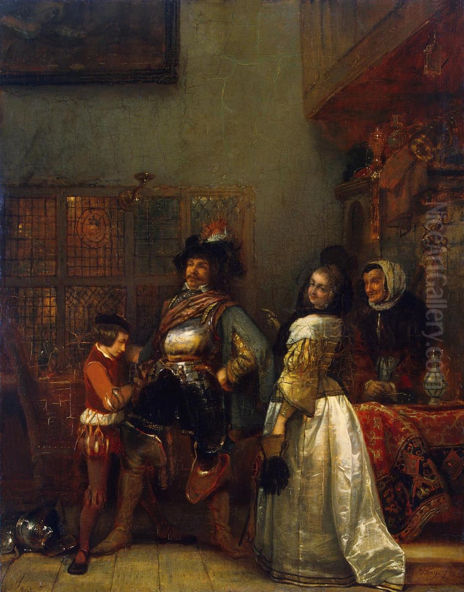 Homecoming Oil Painting by Jan August Hendrik Leys
