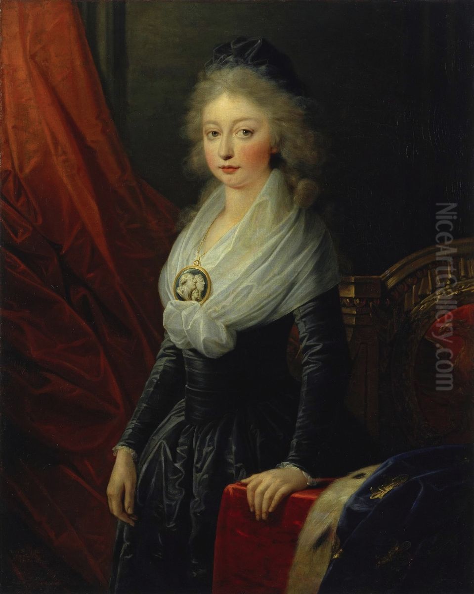 Portrait of Maria Theresia Charlotte of Bourbon (1778-1851) Oil Painting by Heinrich Fuger
