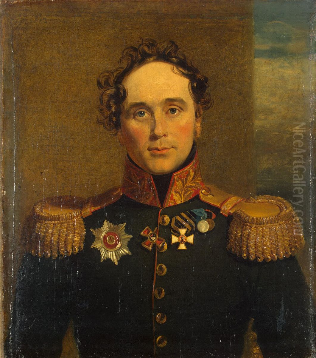 Portrait of Fyodor V. Driesen (1781-1851) Oil Painting by George Daweand workshop
