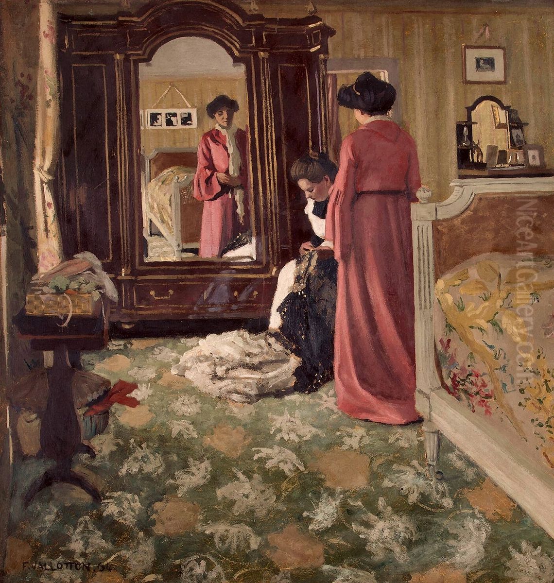Interieur Oil Painting by Felix Vallotton