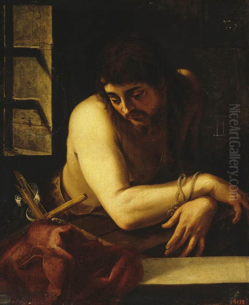 St John the Baptist in the Prison Oil Painting by Juan Fernandez Navarrete