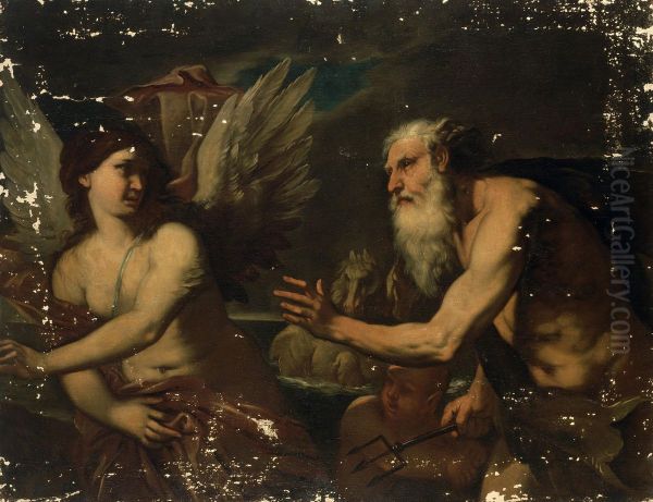 Neptune and Soronis Oil Painting by Luca Giordano