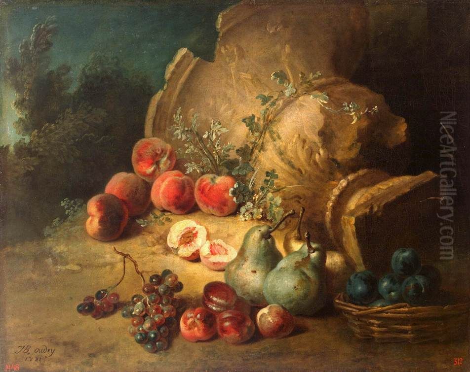 Still-Life with Fruit - Nature morte aux fruits Oil Painting by Jean-Baptiste Oudry