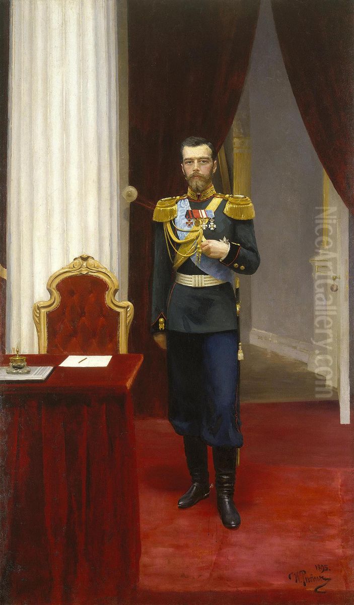 Portret imperatora Nikolaa II Oil Painting by Repin Iliya