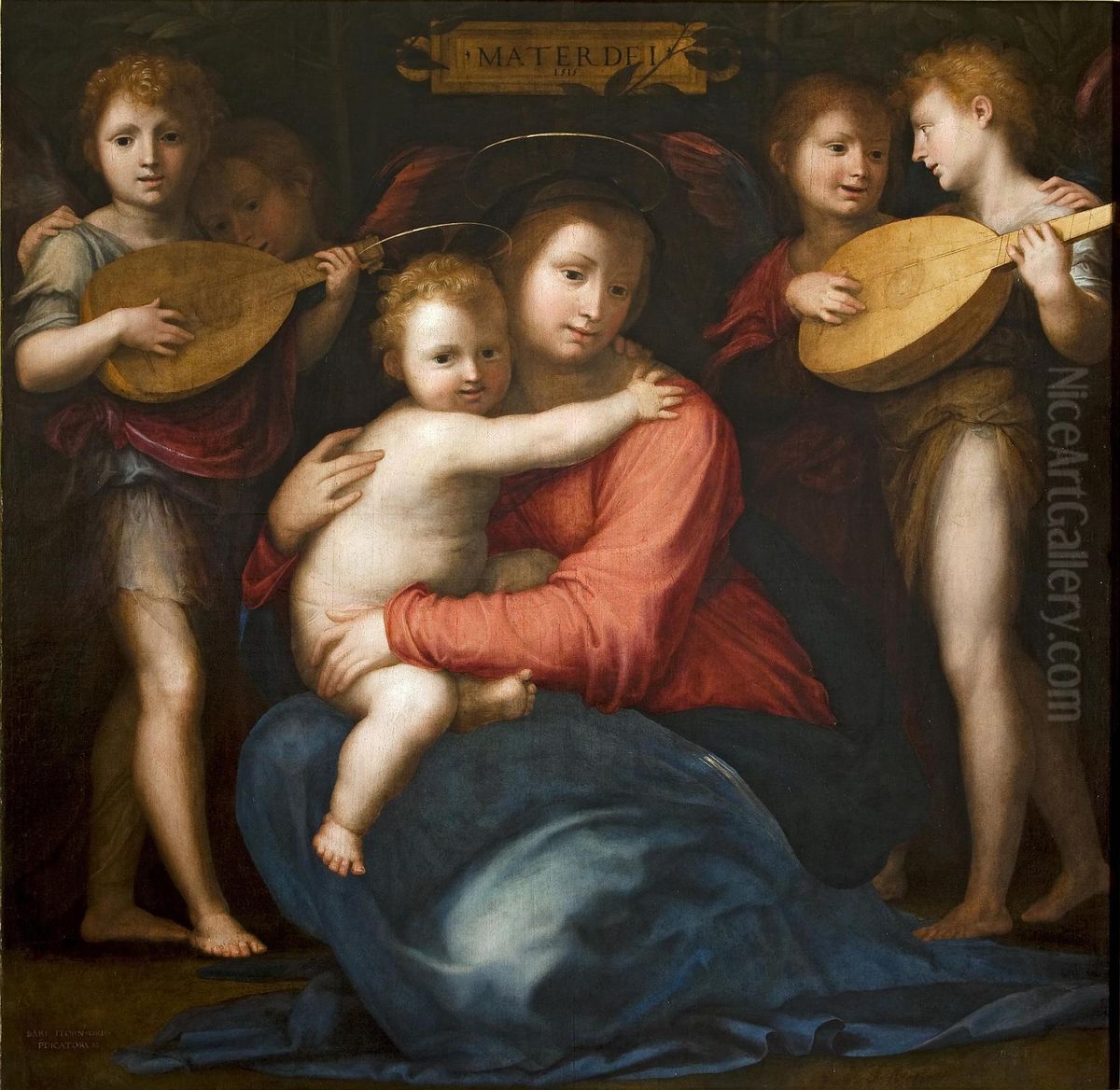 Madonna and Child with Four Angels Oil Painting by Fra Bartolomeo