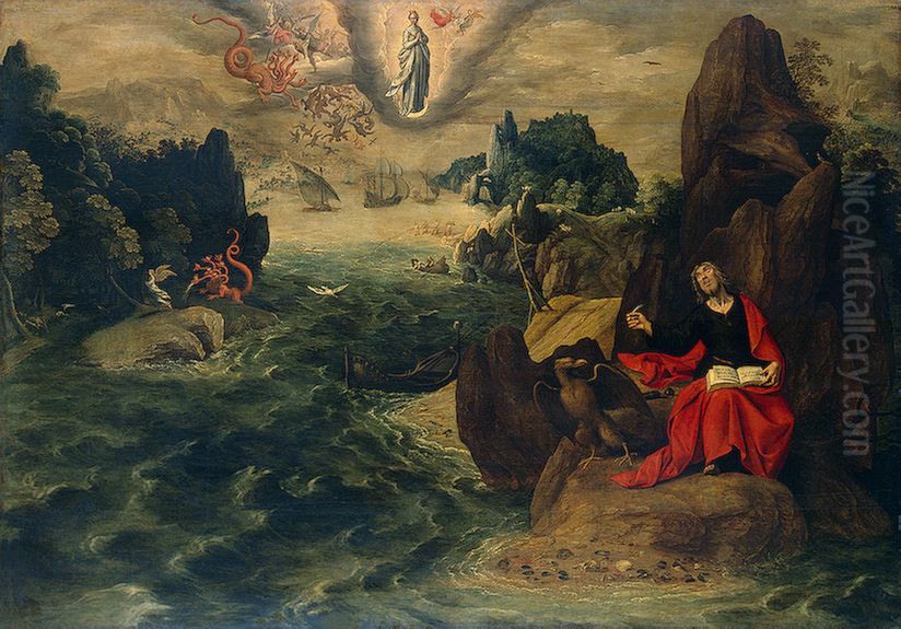 Landscape with St John the Evangelist at Patmos Oil Painting by Tobias Verhaecht