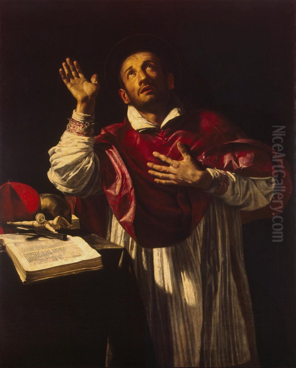 San Carlo Borromeo Oil Painting by Orazio Borgianni