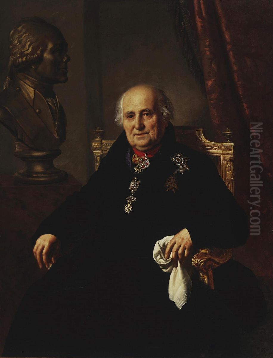 Portrait of Count Grigory Kushelev Oil Painting by Orest Kiprensky
