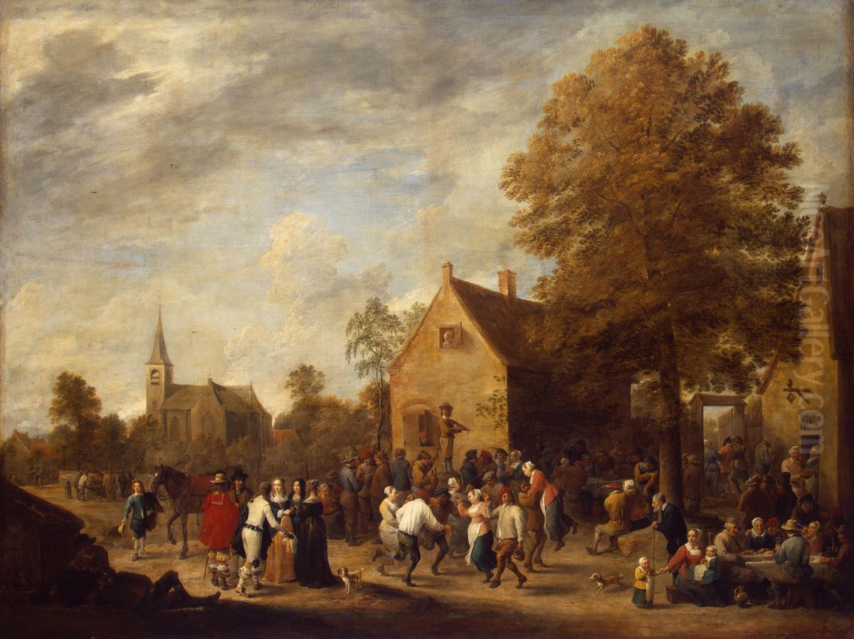 Rural Feast Oil Painting by David Teniers the Younger