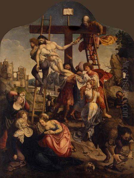 The Deposition Oil Painting by Jan Gossaert