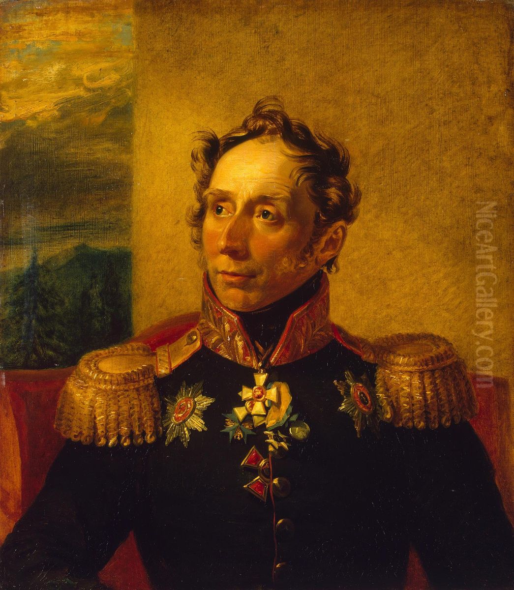 Portrait of Robert Ye. Renny (1767-1832) Oil Painting by George Dawe
