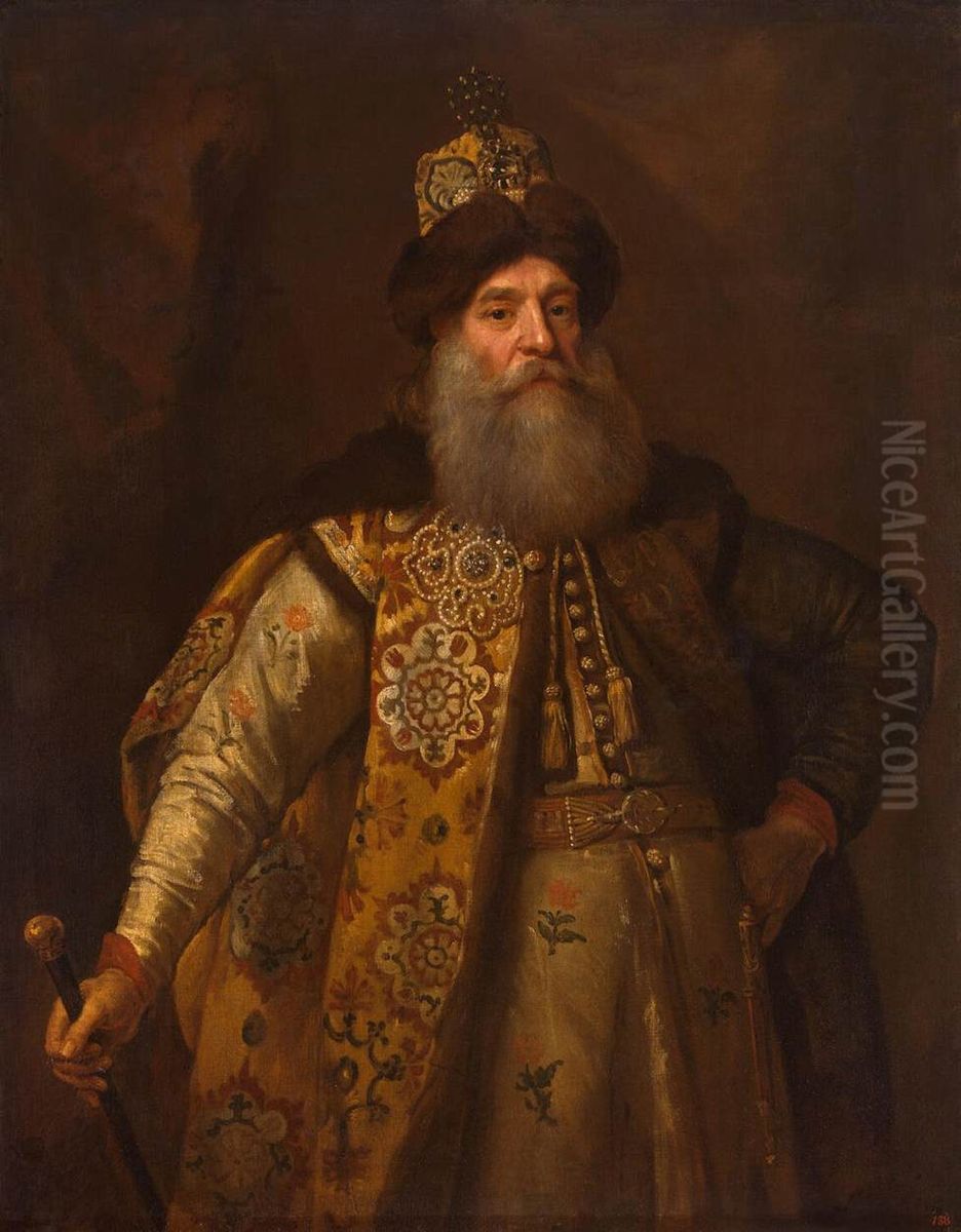 Portrait of Piotr Potyomkin (1617-1700) Oil Painting by Godfrey Kneller