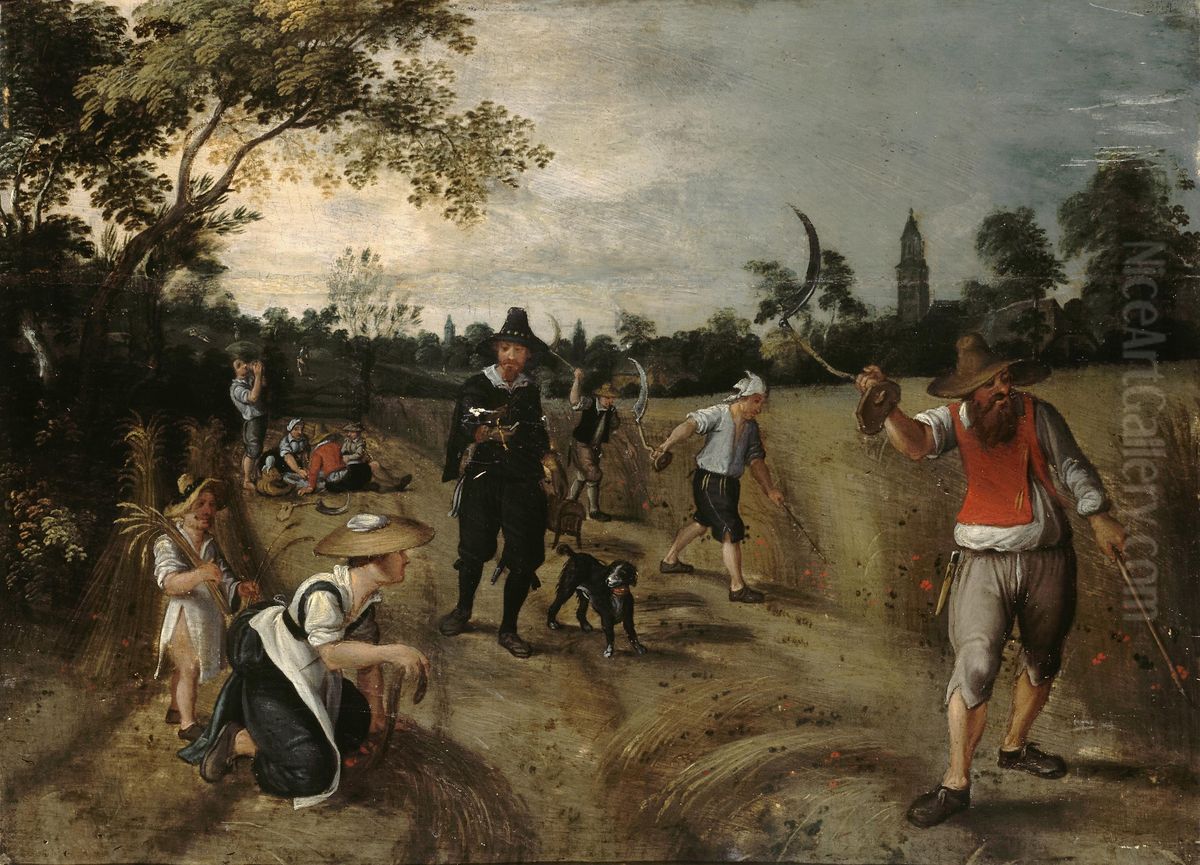 Harvest Oil Painting by Sebastiaen Vrancx Harvest Oil Painting by Sebastiaen Vrancx