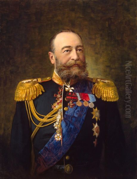 Portrait of Admiral E. I. Alexeyev Oil Painting by Alexander Fedorovich Pershakov