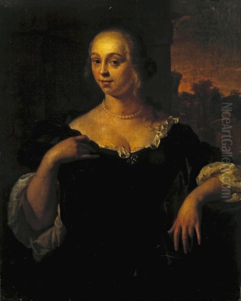 Portrait of a Young Woman Oil Painting by Godfried Schalcken