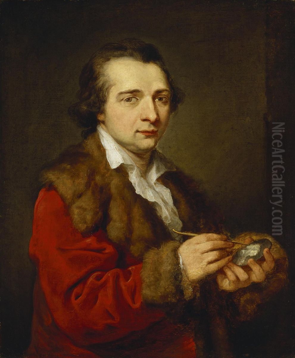 Portrait of Karl Leberecht (? ) Oil Painting by Angelica Kauffmann