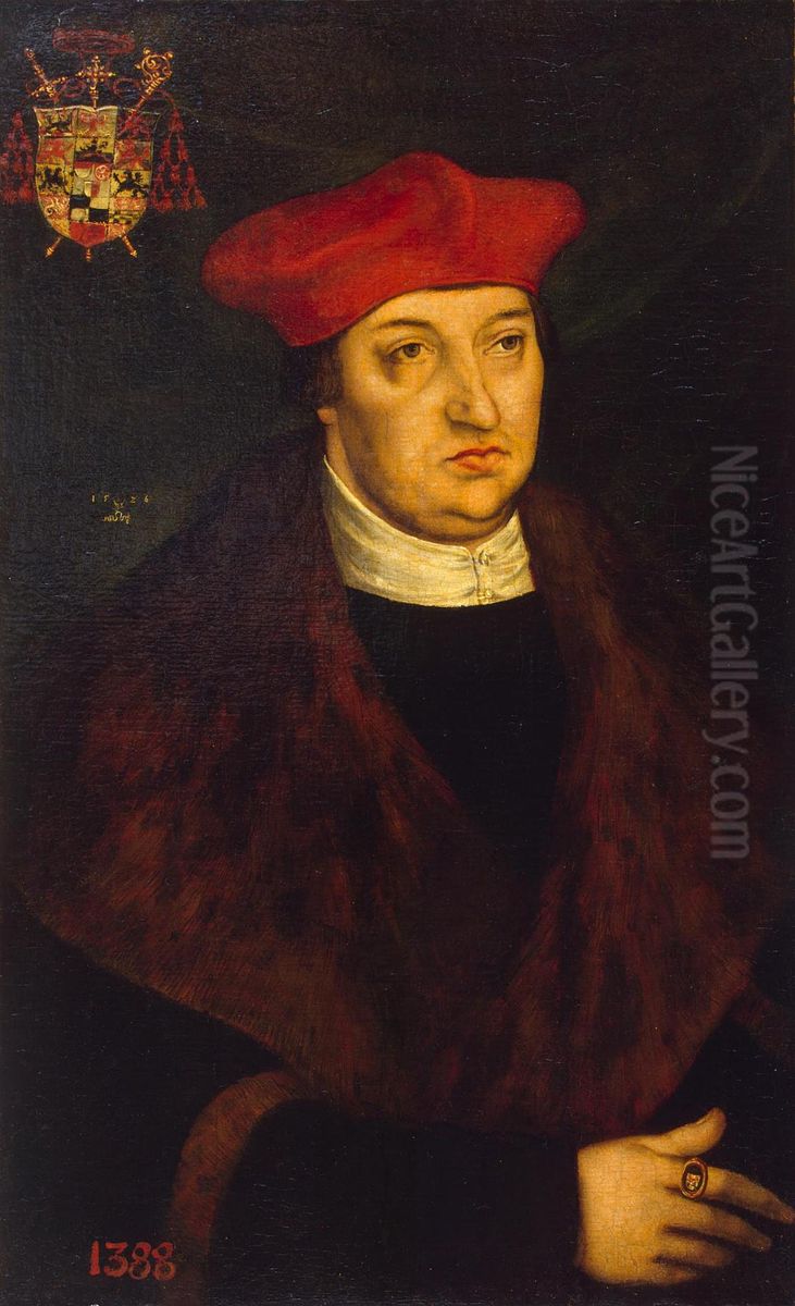 Portrait of Cardinal Albert of Brandenburg Oil Painting by Lucas Cranach the Elder