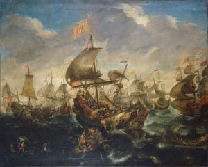 Battle of the Spanish and the Dutch Fleet on May 1573, at the Time of the Siege of Haarlem