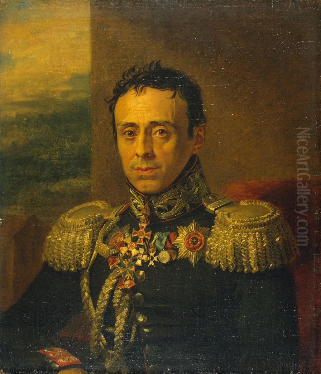 Portrait of Nikolai I. Selyavin (1774-1833) Oil Painting by George Dawe