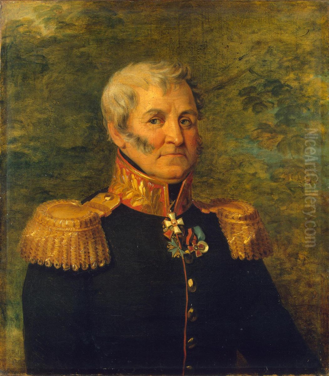 Portrait of Mikhail L. Treskin (1765-1839) Oil Painting by George Dawe