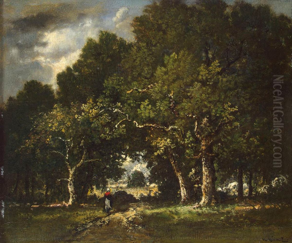 Road in the Wood Oil Painting by Narcisse Virgilio Diaz