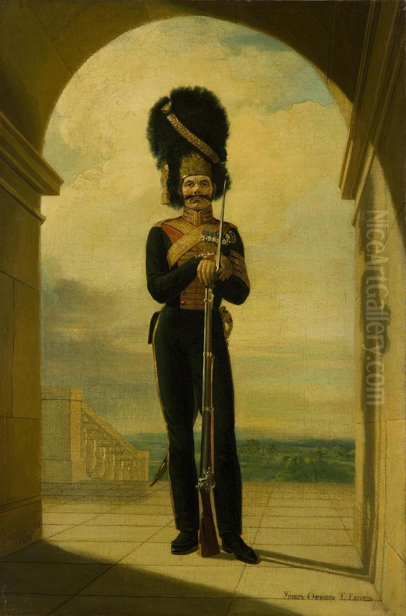 Portrait of Yegor Getgort (Etgort) (1788-1857) Oil Painting by George Dawe