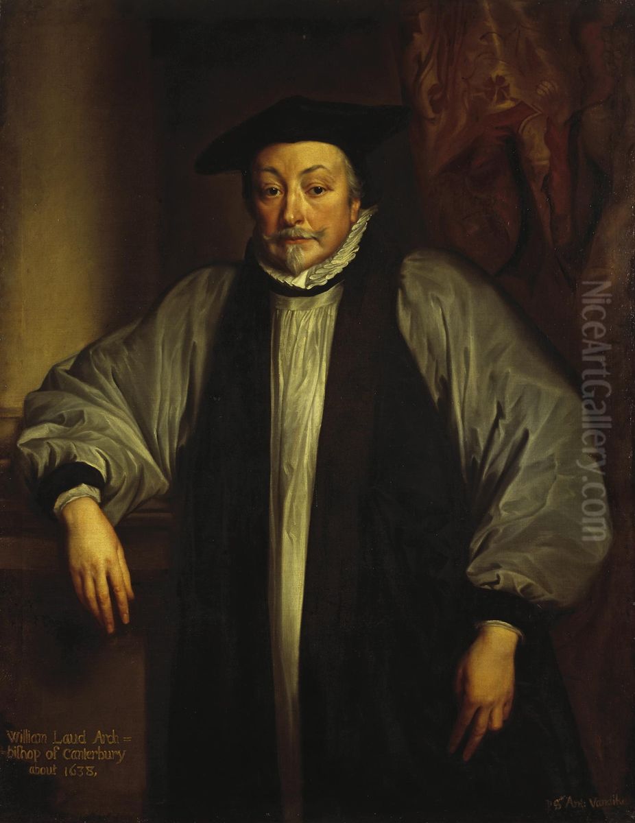 Portrait of William Laud, Archbishop of Canterbury Oil Painting by Sir Anthony Van Dyck