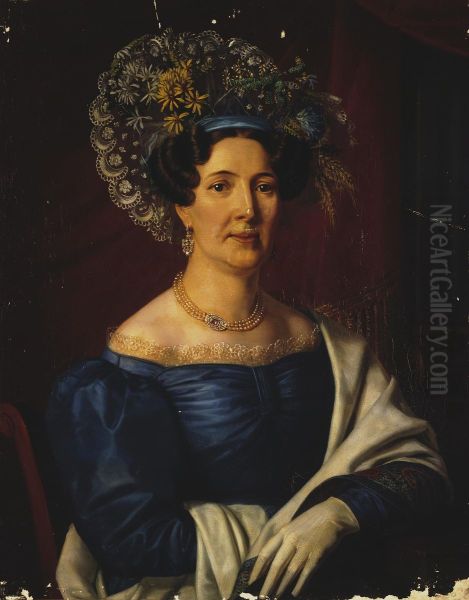 Portrait of Anna Babkina Oil Painting by Alexey Vassilievich Tyranov