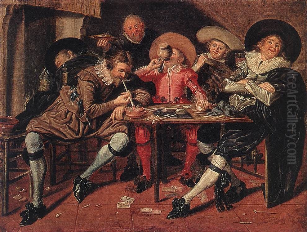 Merry Party in a Tavern Oil Painting by Dirck Hals