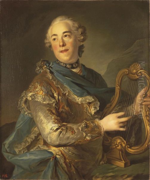 Portrait of Actor as Apollo Oil Painting by Louis Tocque