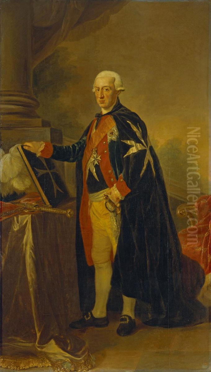 Portrait of Augustus Ferdinand of Prussia Oil Painting by Anna Dorothea Therbusch