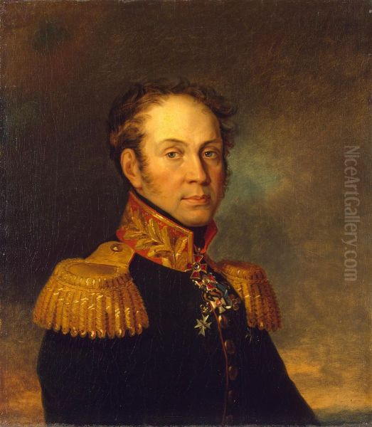 Portrait of Yevgeny I. Olenin (1774-1827) Oil Painting by George Dawe