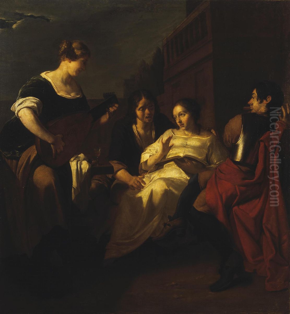 Concert Oil Painting by Jacob Ochtervelt