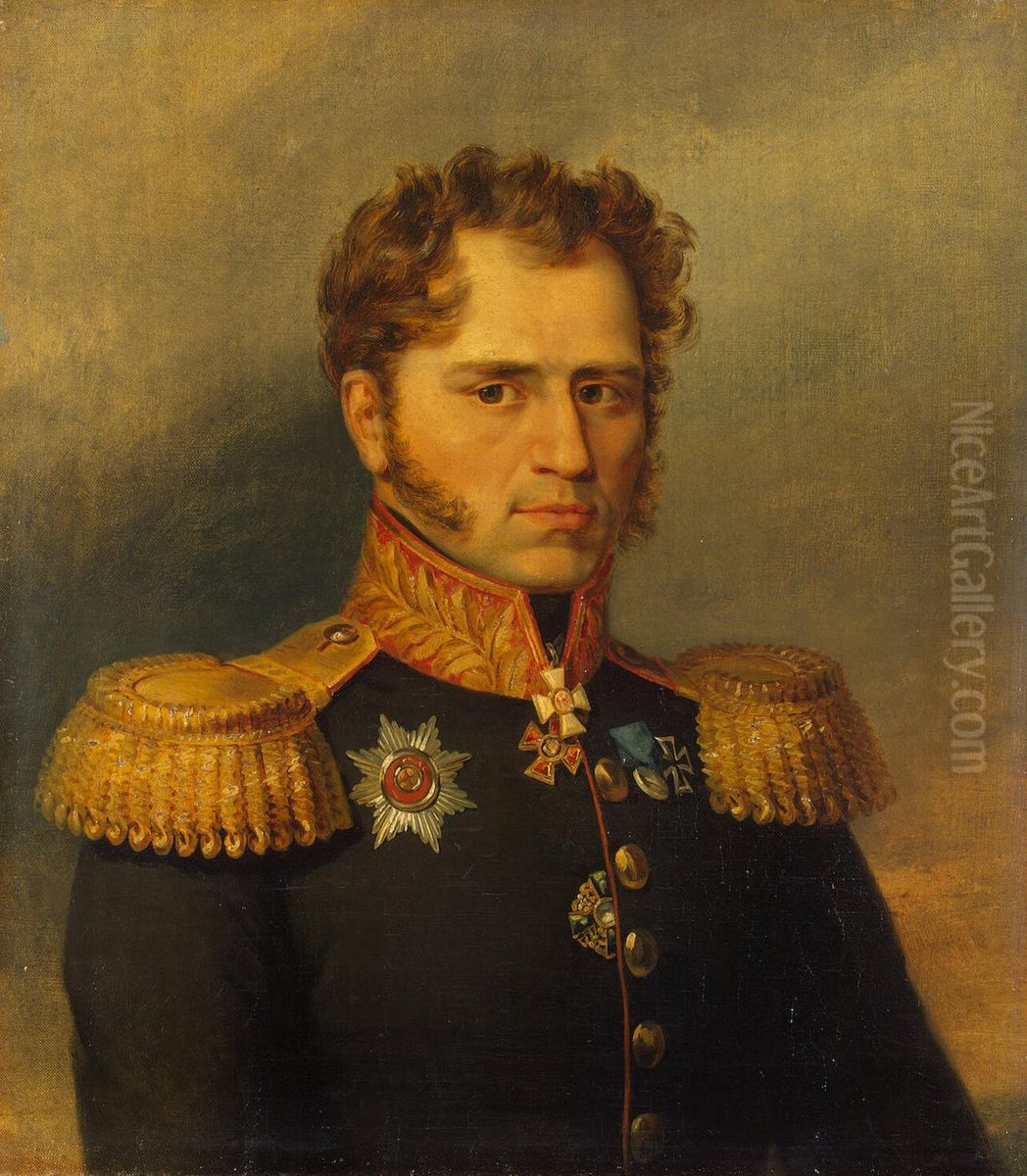 Portrait of Alexander I. Yushkov (1781 - after 1839) Oil Painting by George Dawe