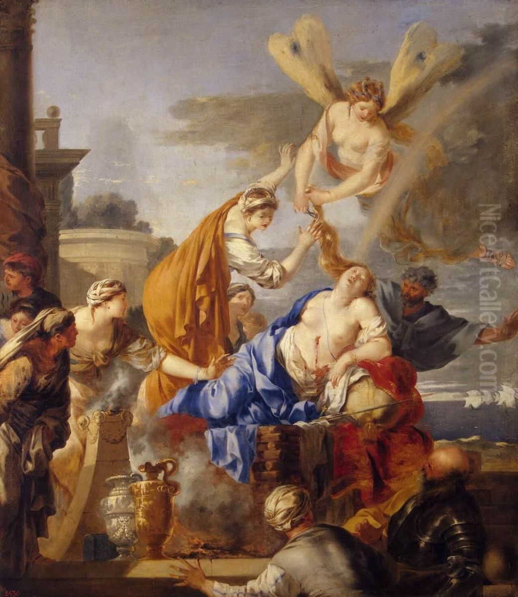 Death of Dido Oil Painting by Sebastien Bourdon