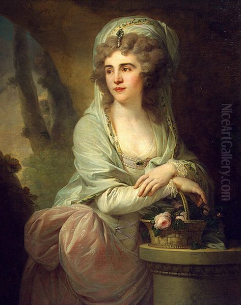 Portrait of Yekaterina Samoilova Oil Painting by Johann Baptist von Lampi the Elder