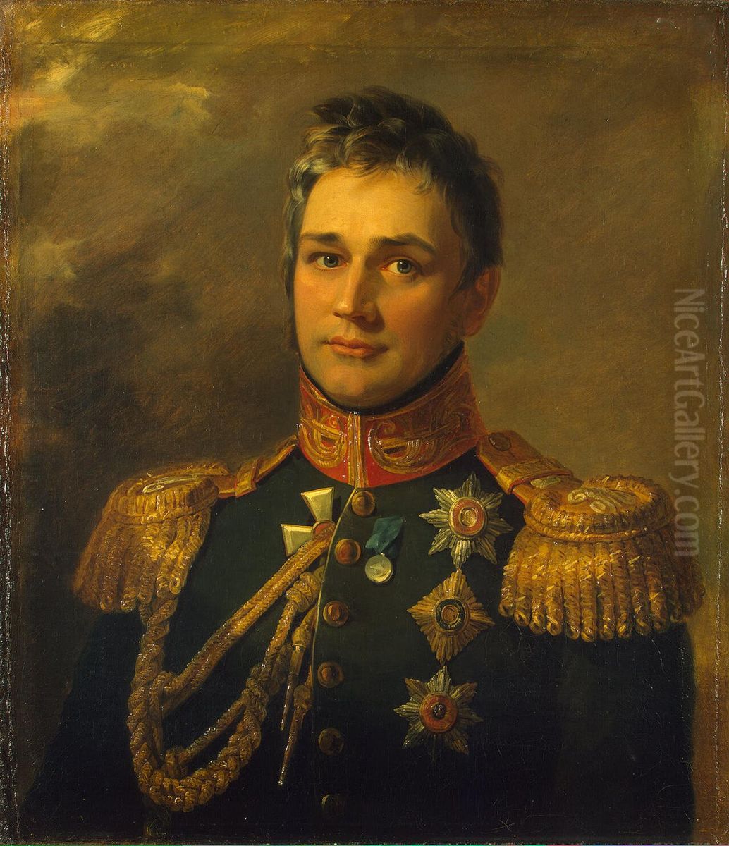 Portrait of Mikhail S. Vorontsov (1782-1856) Oil Painting by George Dawe