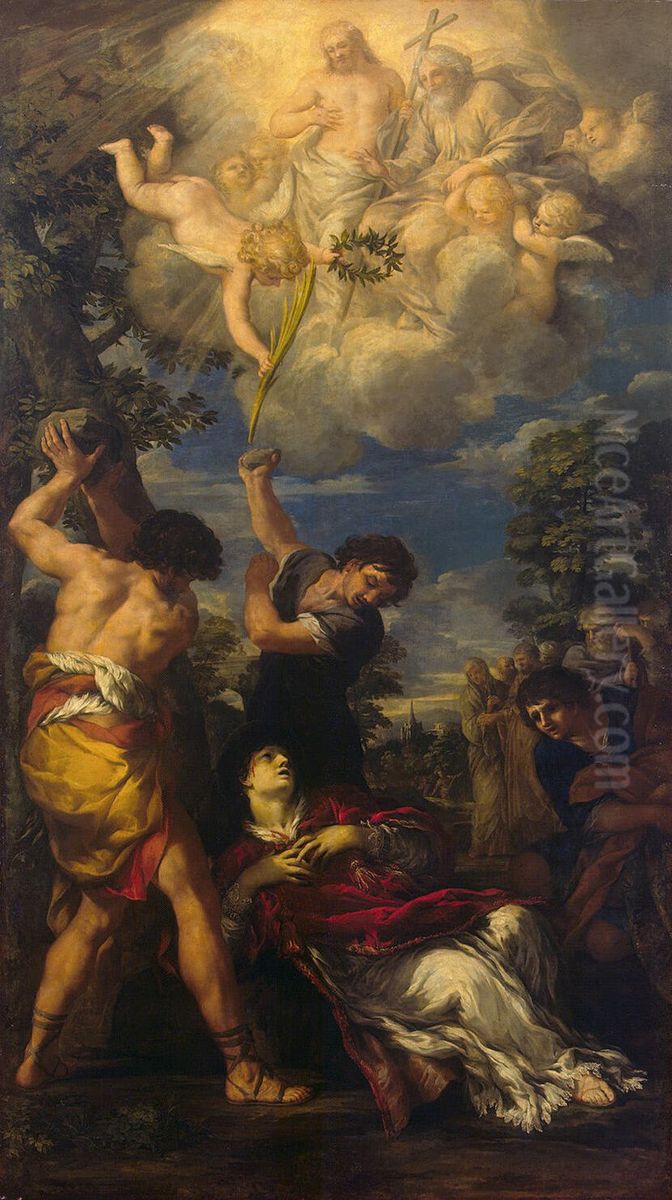 Martyrdom of St Stephen Oil Painting by Pietro da Cortona