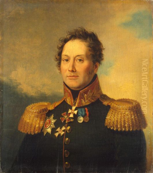 Portrait of Moisey I. Karpenko (1775-1854) Oil Painting by George Dawe