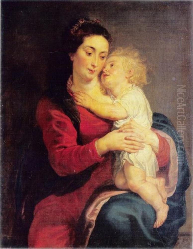 Madonna and Child Oil Painting by (studio of) Rubens, Peter Paul
