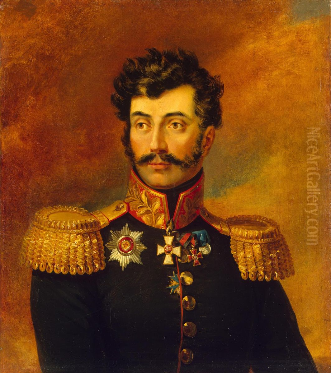 Portrait of Roman I. Bagration (1778-1834) Oil Painting by George Dawe