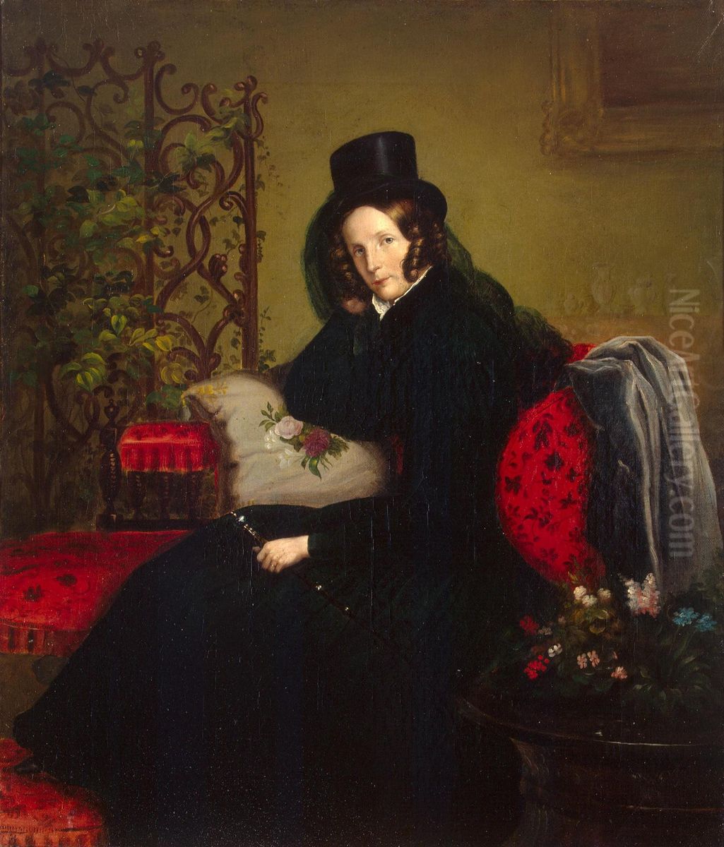 Portrait of Empress Alexandra Fyodorovna Oil Painting by Franz Kruger