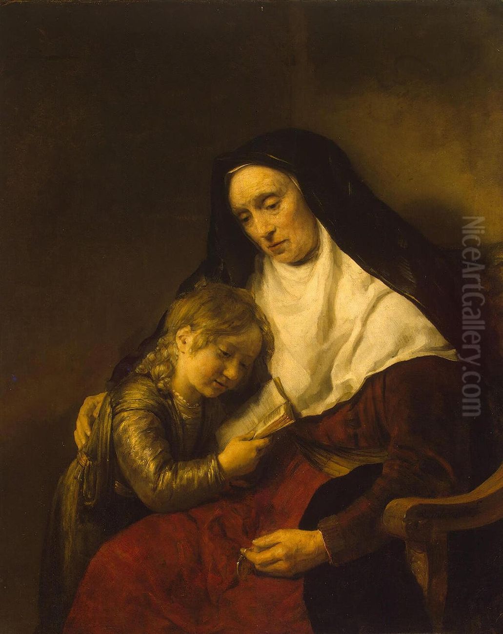 Anna the Prophetess and a Child Oil Painting by Willem Drost