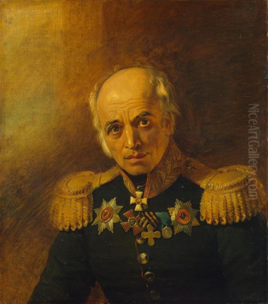 Pantelejmon Egorovic Benardos (1761-1839) - russkij voennyj polkovoj komandir vo vrema Otecestvennoj vojny 1812 goda,general-majorRossijskoj imperatorskoj armii. Oil Painting by George Dawe