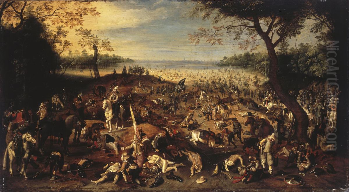 Battle Scene Oil Painting by Sebastiaen Vrancx Battle Scene Oil Painting by Sebastiaen Vrancx